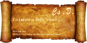 Csimbora Dániel névjegykártya